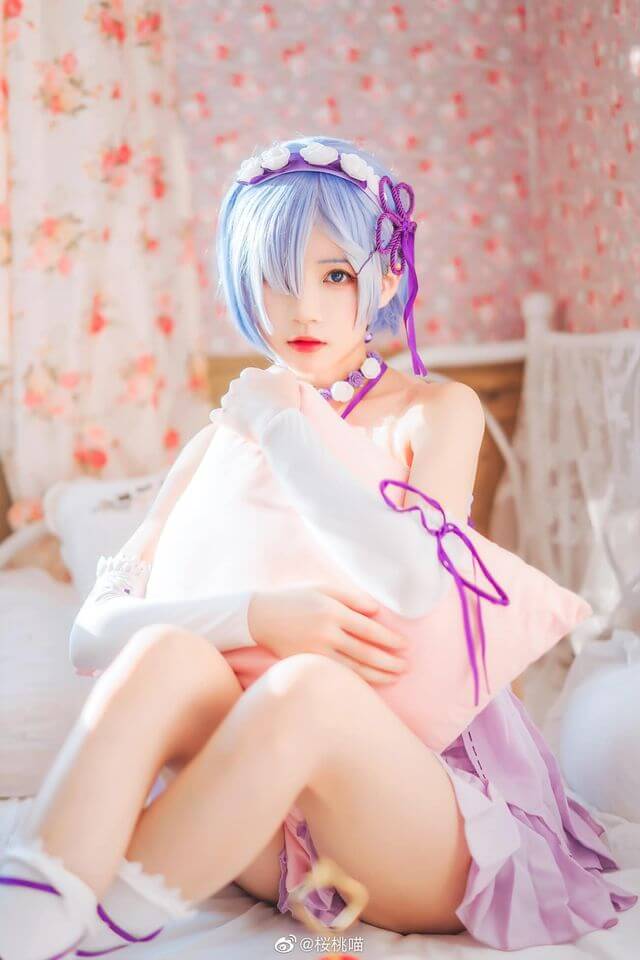 桜桃喵cos作品 | 桜桃喵在《Re：从零开始的异世界生活》cos蕾姆插图3