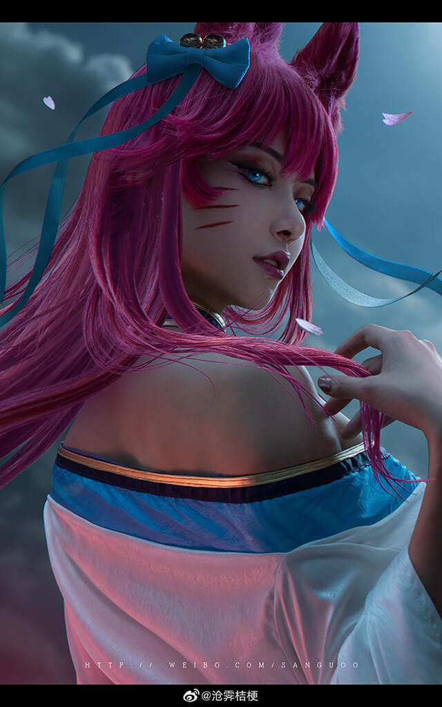 coser@沧霁桔梗在《英雄联盟》化身“灵魂莲华”阿狸(沧霁桔梗真名)插图5