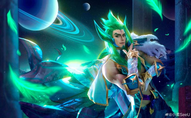 小柔SeeU和W小小白W在《英雄联盟》cos霞洛（Xayah-Rakan）(小柔和小小白谁追谁)插图1