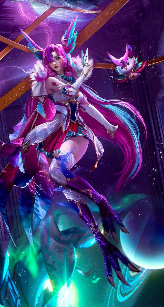 小柔SeeU和W小小白W在《英雄联盟》cos霞洛（Xayah-Rakan）(小柔和小小白谁追谁)插图3