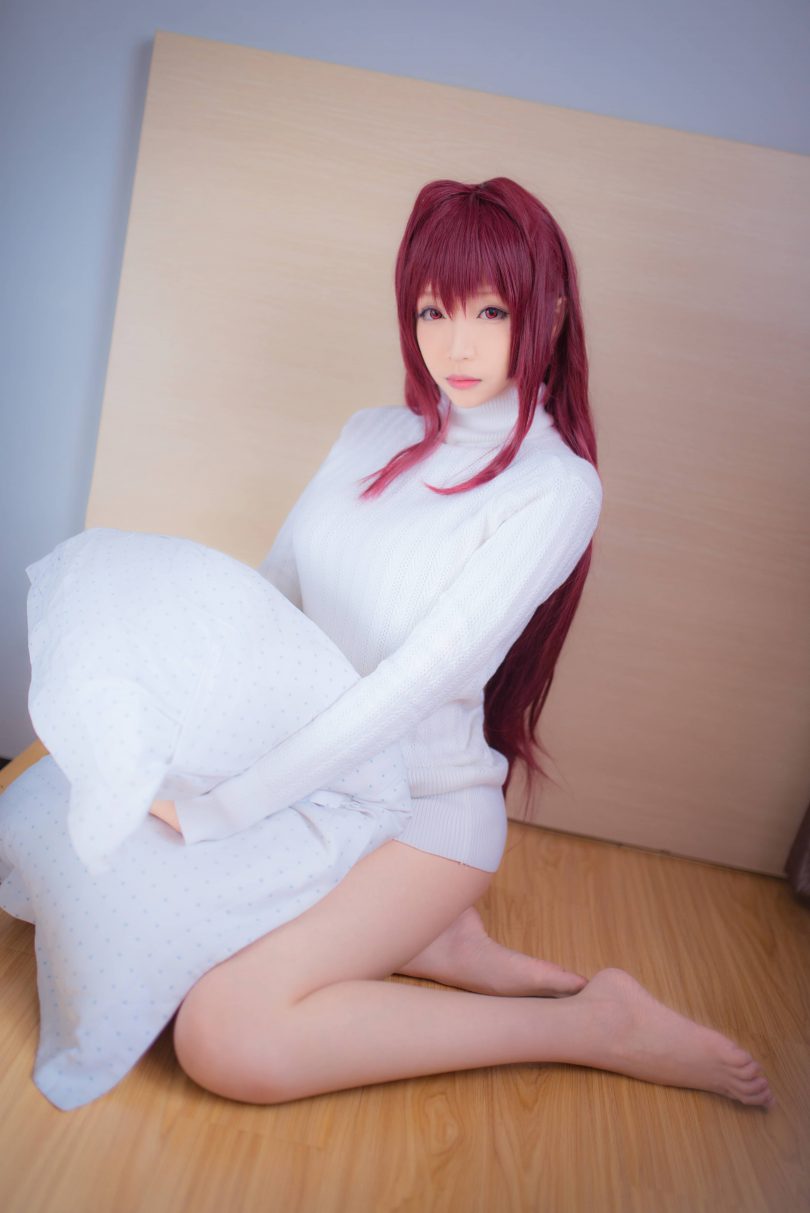 青青子JS cosplay | 青青子JS_FGO·斯卡哈毛衣cos图包 [9P-41MB]