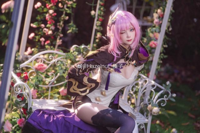 coser@Hazelnut_榛子在《崩坏3》化身“粉色妖精”爱莉希雅(百度百科榛子)插图1