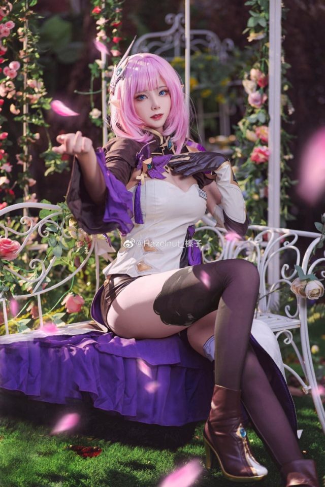 coser@Hazelnut_榛子在《崩坏3》化身“粉色妖精”爱莉希雅(百度百科榛子)插图5