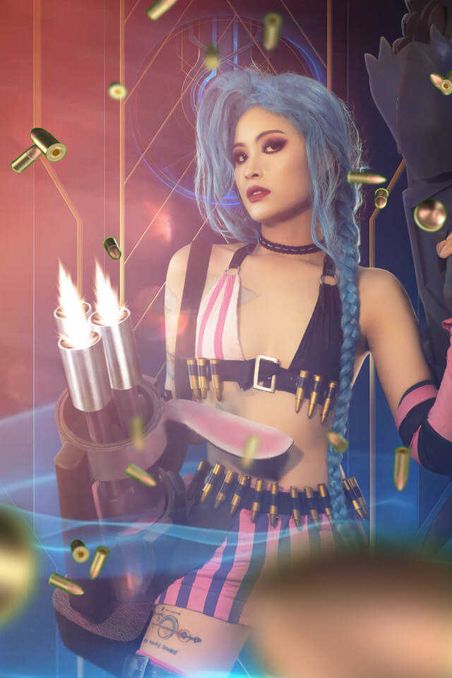 coser@米丘（Michu）在《英雄联盟》化身“暴走萝莉”金克丝(米丘个人资料)插图2