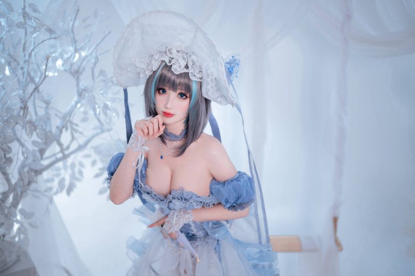 rioko凉凉子cos柴郡 | rioko凉凉子_碧蓝航线·柴郡冰雪公主cos作品[40P-376MB]插图