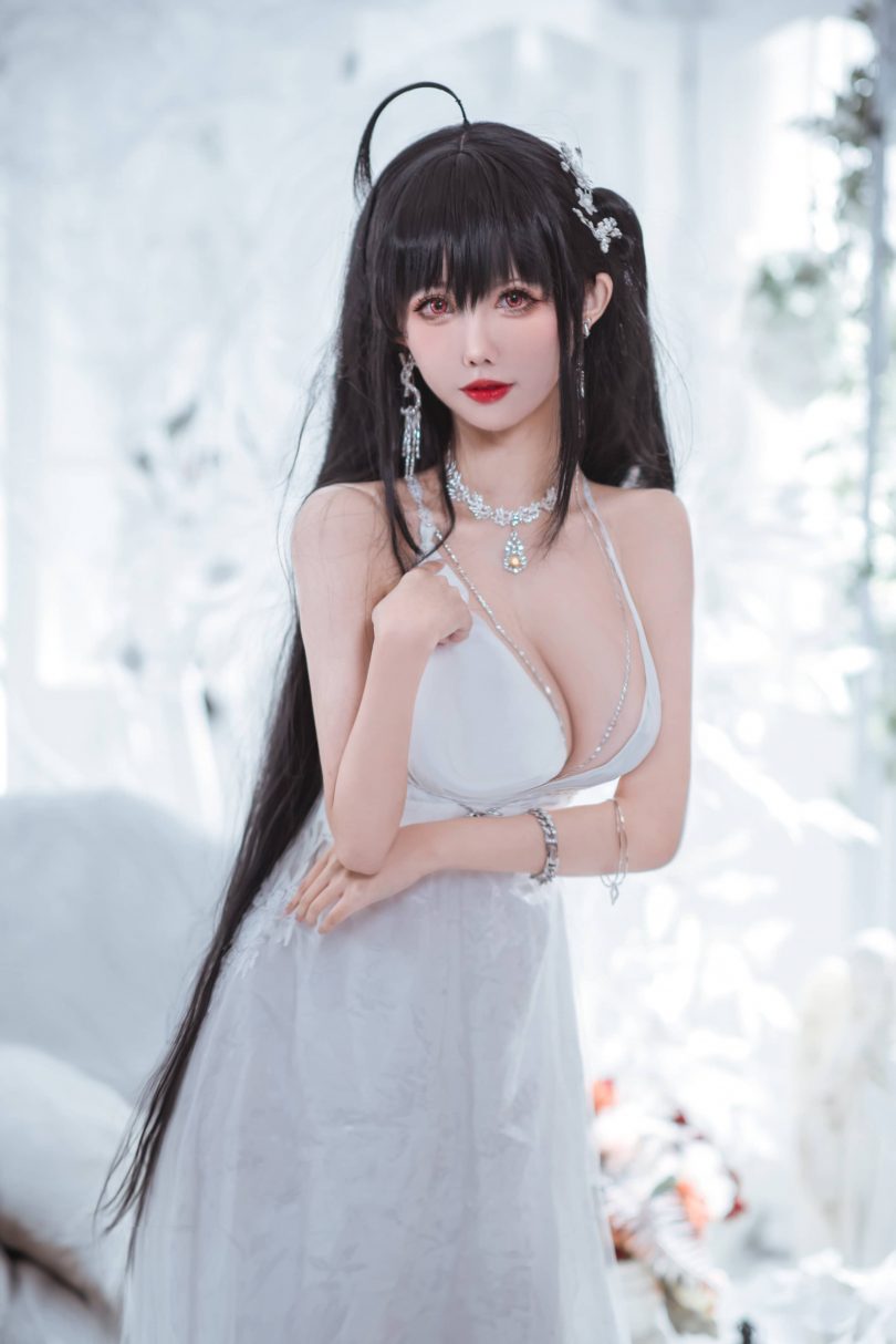 仙女月cos大凤 | 仙女月_碧蓝航线·大凤纯白婚纱cos作品 [30P-189MB](仙女iu)插图