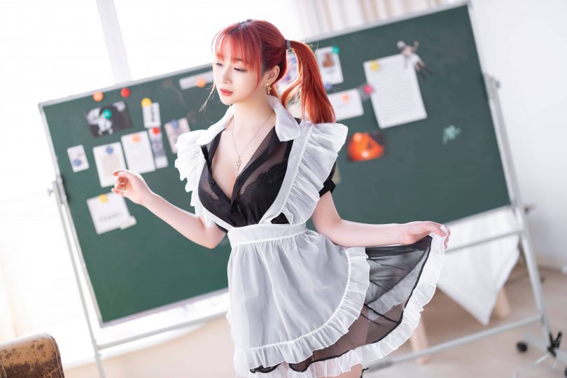 叉子宝宝cos作品 | 叉子宝宝_双马尾透明女仆cosplay [43P-72MB]