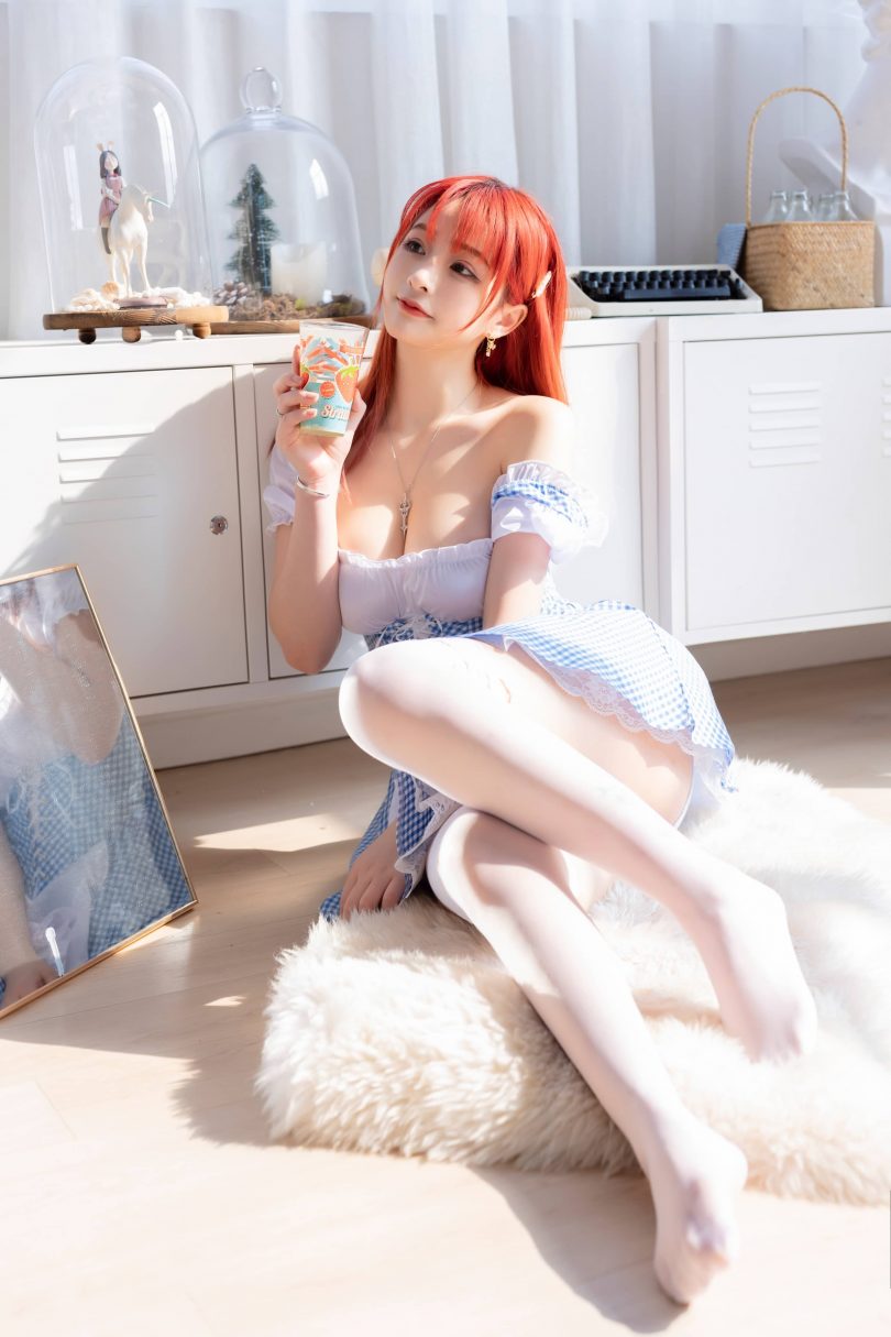 叉子宝宝cos图集 | 叉子宝宝_蓝白少女cosplay [38P-63MB]