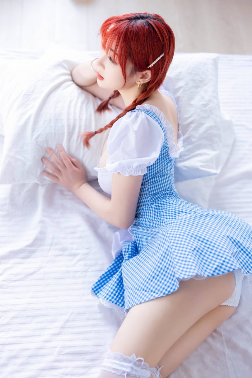 叉子宝宝cos图集 | 叉子宝宝_蓝白少女cosplay [38P-63MB]