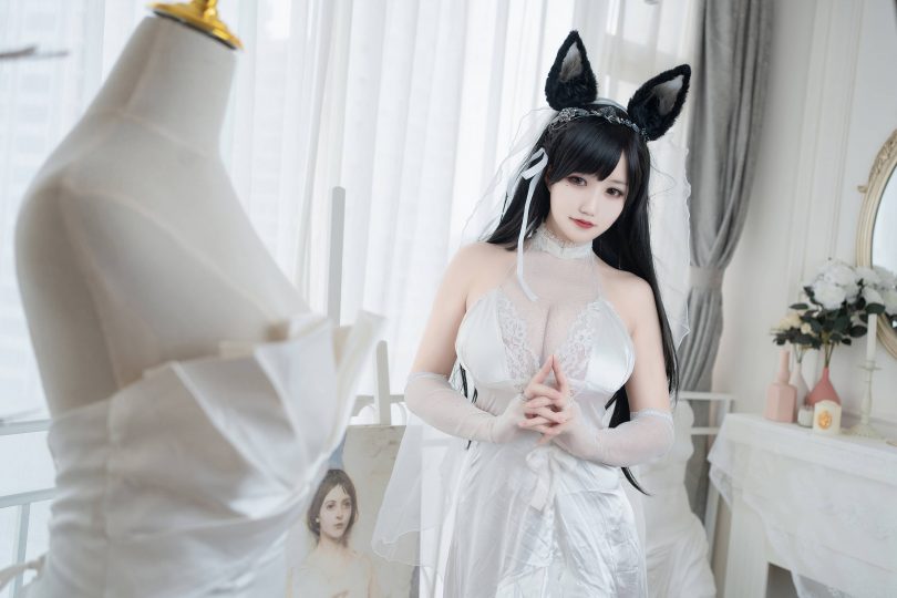小仓千代w cos爱宕 | 小仓千代w_碧蓝航线·爱宕婚纱cos作品 [20P-126MB]插图
