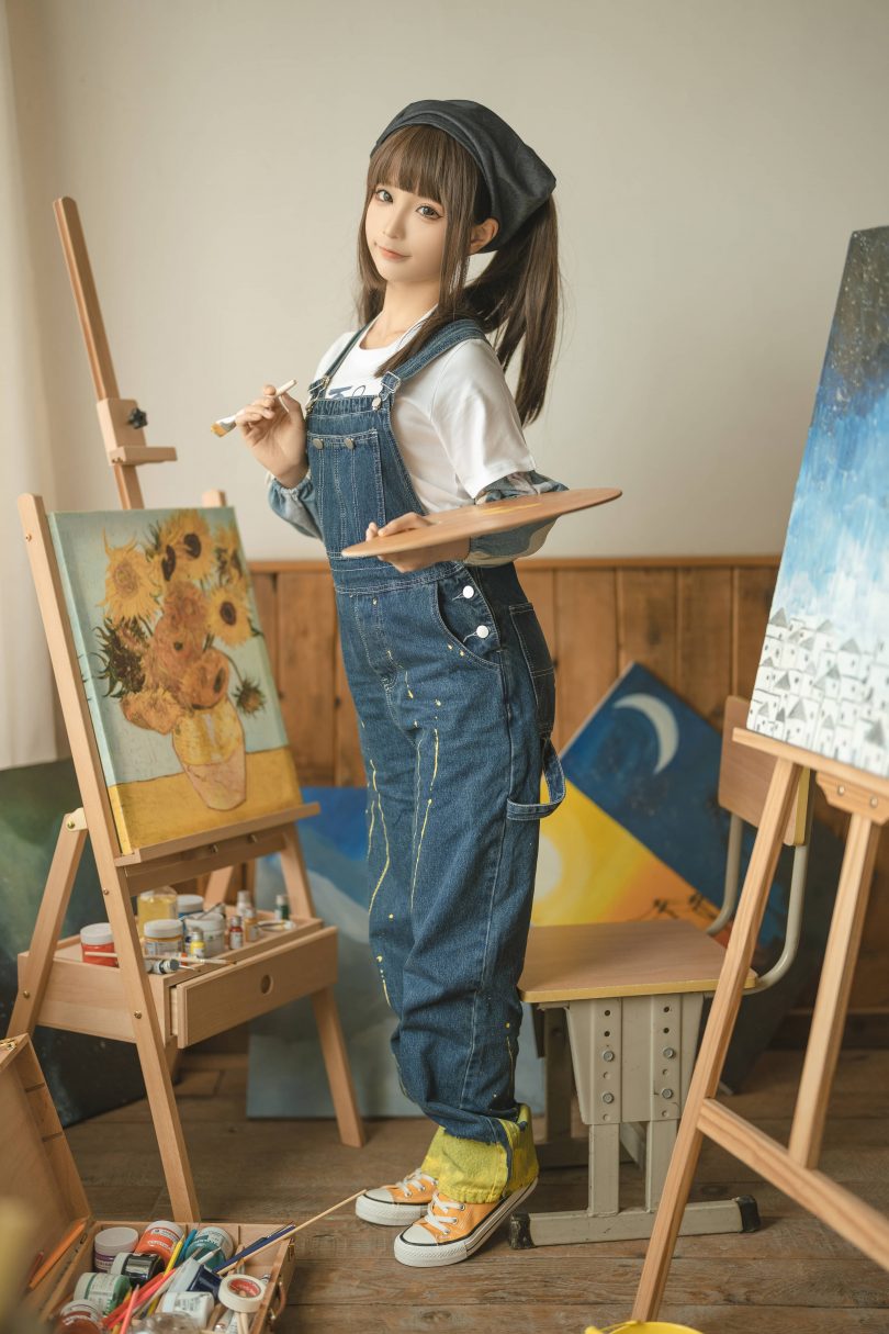 蠢沫沫_cos作品：画室cosplay [110P-1.09GB] | 蠢沫沫_画室系列(蠢沫沫百科)插图1