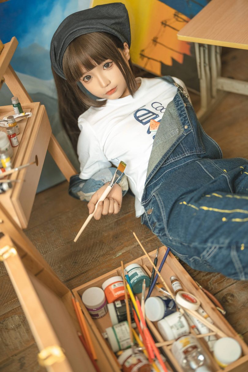 蠢沫沫_cos作品：画室cosplay [110P-1.09GB] | 蠢沫沫_画室系列(蠢沫沫百科)插图5