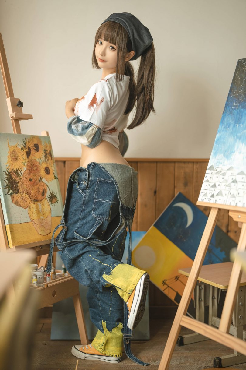 蠢沫沫_cos作品：画室cosplay [110P-1.09GB] | 蠢沫沫_画室系列(蠢沫沫百科)插图8