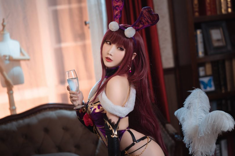 面饼仙儿cos斯卡哈 | 面饼仙儿_FGO·斯卡哈兔女郎cos [9P-52MB](面饼仙儿有什么黑历史)插图