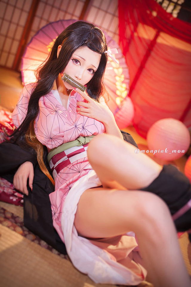 Mon夢_monpink在《鬼灭之刃》中的一系列kimetu no yaiba cosplay(monmeny)插图1