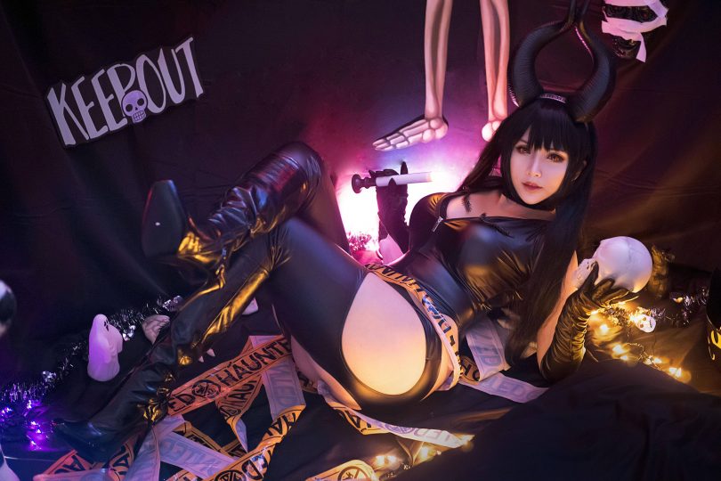 Hana Bunny cos恶魔女孩 | Hana Bunny_Demon Girl·恶魔女孩cos作品[8P-18MB]插图