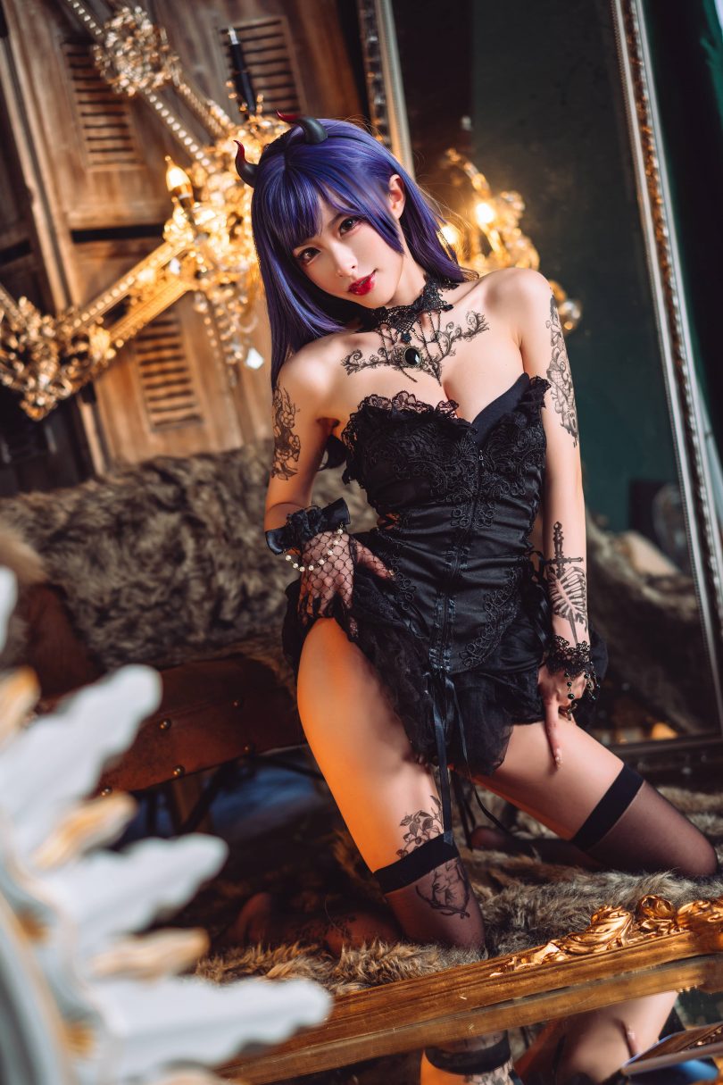 清水由乃cosplay作品 | 清水由乃_暗黑纹身cos图包 [30P-370MB](清水由乃圣诞颂歌)插图