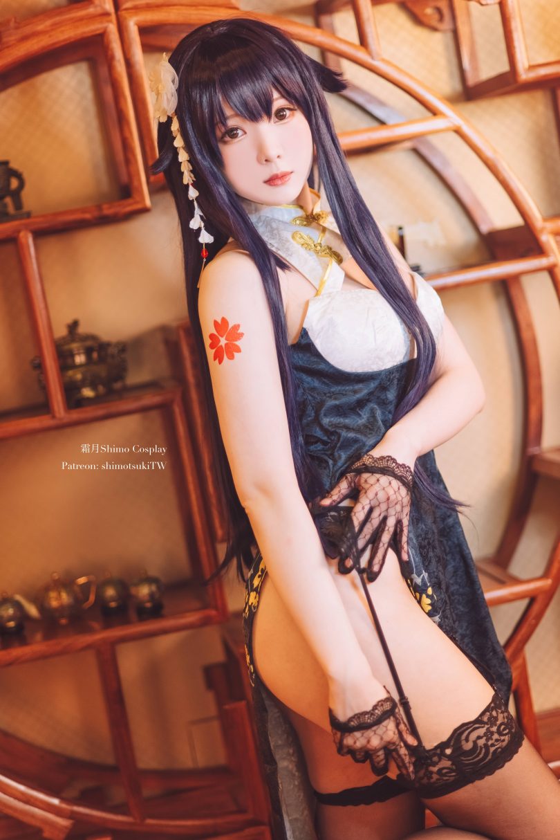霜月shimo cos吾妻 | 霜月shimo_碧蓝航线·吾妻旗袍cos作品[12P1V-338MB]