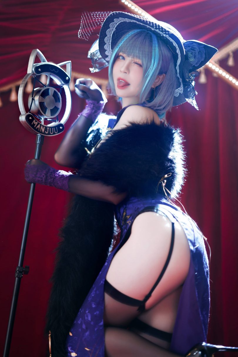 半半子cos柴郡 | 半半子_碧蓝航线·柴郡旗袍cos作品 [64P-100MB]