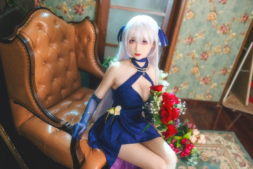 樱落酱w cos贝尔法斯特 | 樱落酱w_碧蓝航线·贝法礼服cos作品 [12P-225MB](樱落酱微博)插图