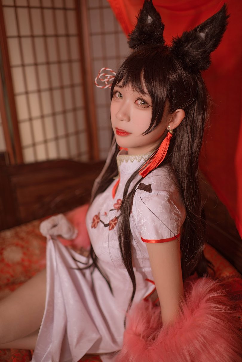 樱落酱w_新春cos作品 | 樱落酱w_碧蓝航线·爱宕新春旗袍cos [16P-210MB]