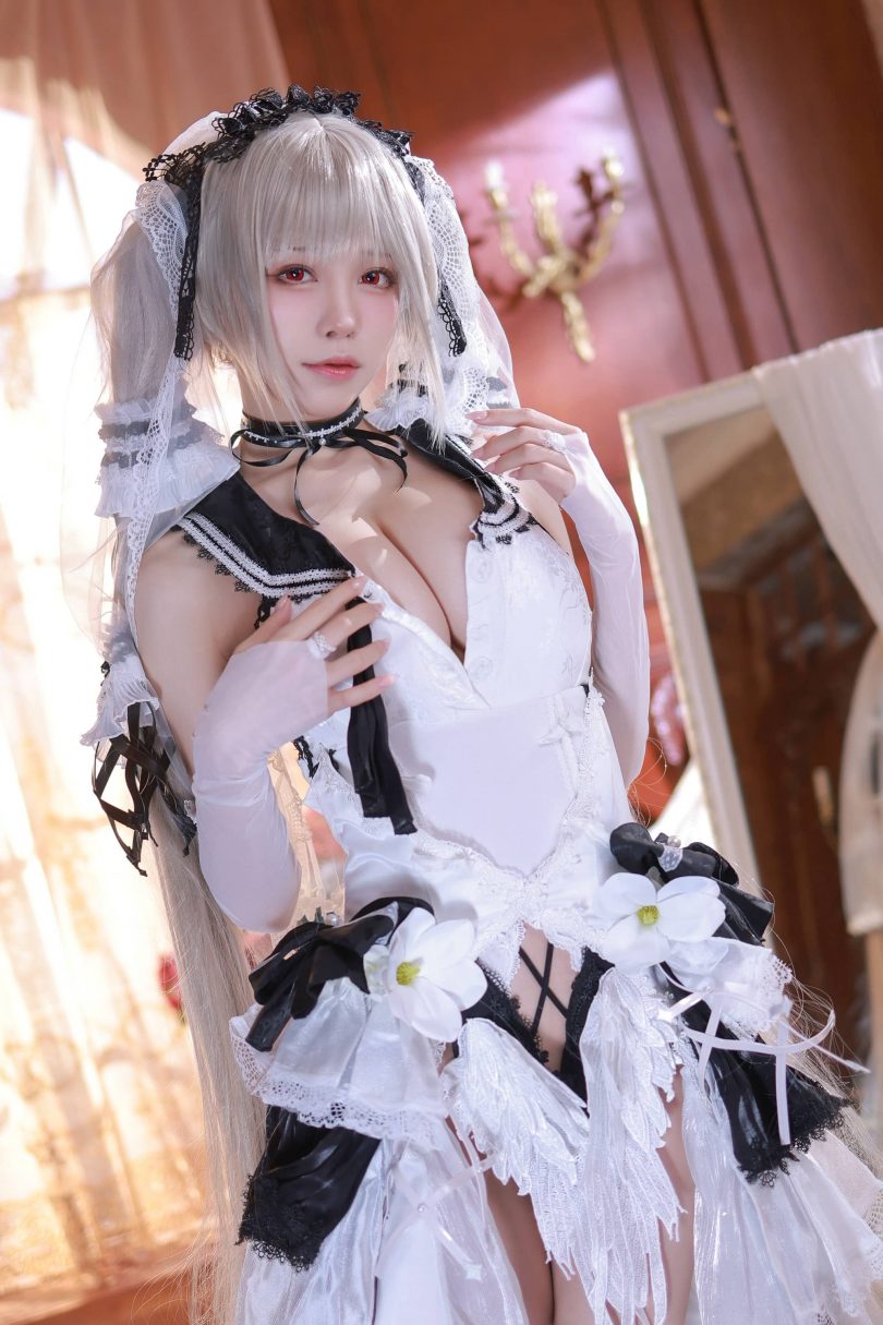 水淼aqua_可畏cosplay | 水淼aqua_碧蓝航线·可畏 婚纱cos作品 [45P-55MB](水淼cos图)插图
