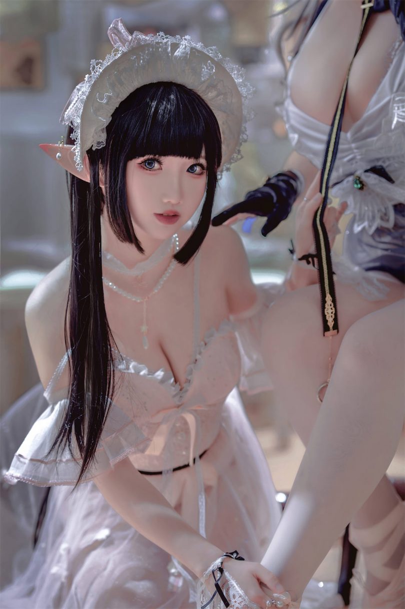 面饼仙儿cos森蚺 | 面饼仙儿&半半子_明日方舟·黑x森蚺cos作品 [56P-493MB]