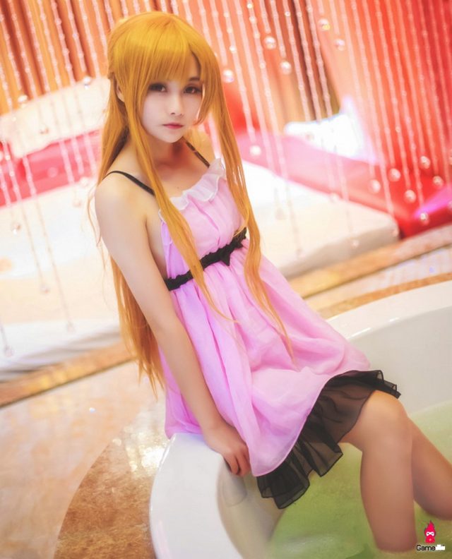 coser@Maki小姬在《刀剑神域》中化身结城明日奈(小姬是哪个动漫的)插图