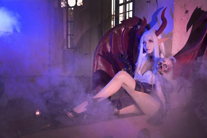coser@Miu在《传说对决》中化身充满魔力的“黑暗女王”(niconico传说曲)插图3