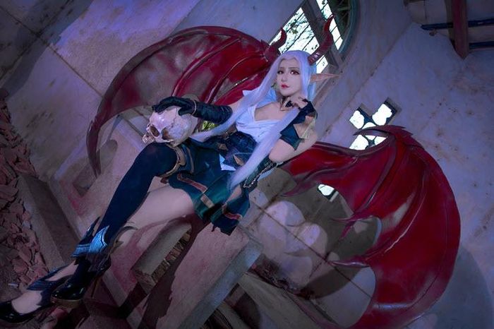coser@Miu在《传说对决》中化身充满魔力的“黑暗女王”(niconico传说曲)插图5