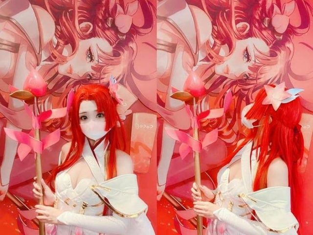 肉感少女coser@Neneko在《王者荣耀》中化身魅力迷人的貂蝉插图1
