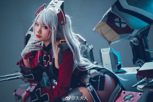 coser@天夫人在《碧蓝航线》中化身炫丽性感的欧根亲王(简单好玩的手工玩具步骤)插图2