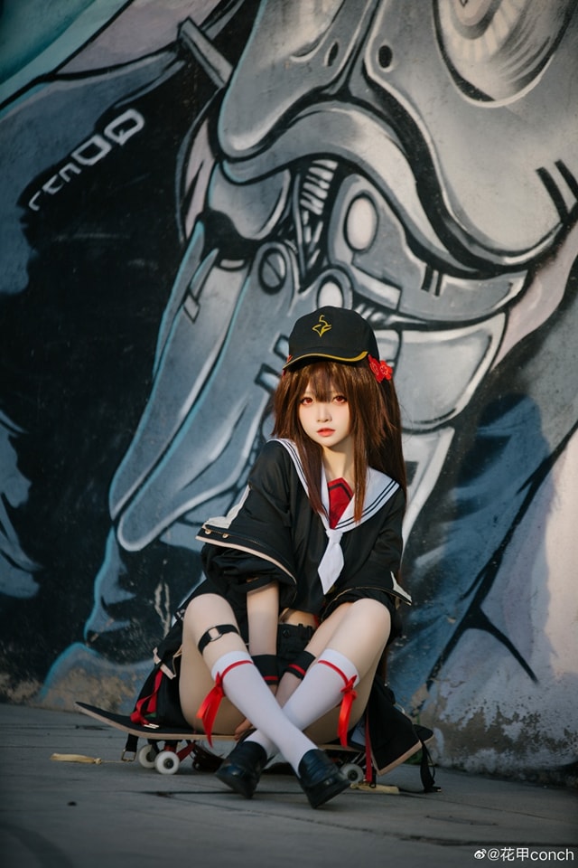 coser@花甲conch在《原神》中化身一个顽皮“胡桃”(花甲conch的微博)插图6