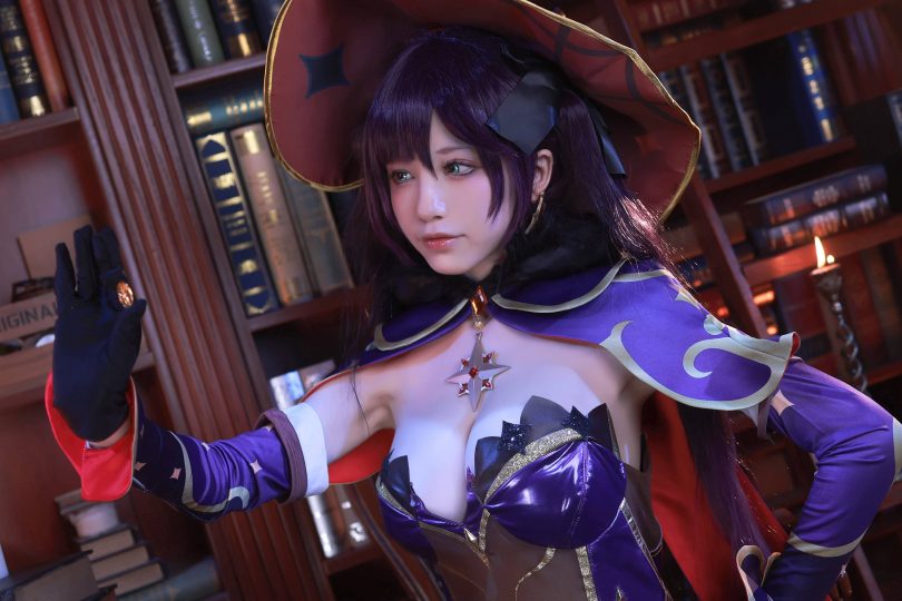 水淼aqua cos莫娜 | 水淼aqua_原神·占星术士莫娜cos作品 [28P-85MB](水淼awua)插图