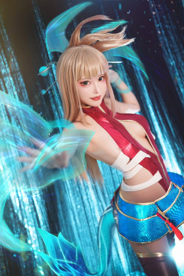 coser@煙_HedY在《传说对决》化身性感艳丽的星葵（Aoi）(coser烟火图片)插图6
