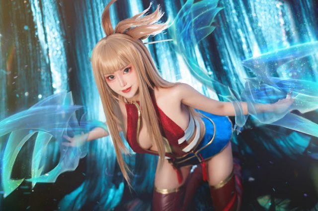 coser@煙_HedY在《传说对决》化身性感艳丽的星葵（Aoi）(coser烟火图片)插图1