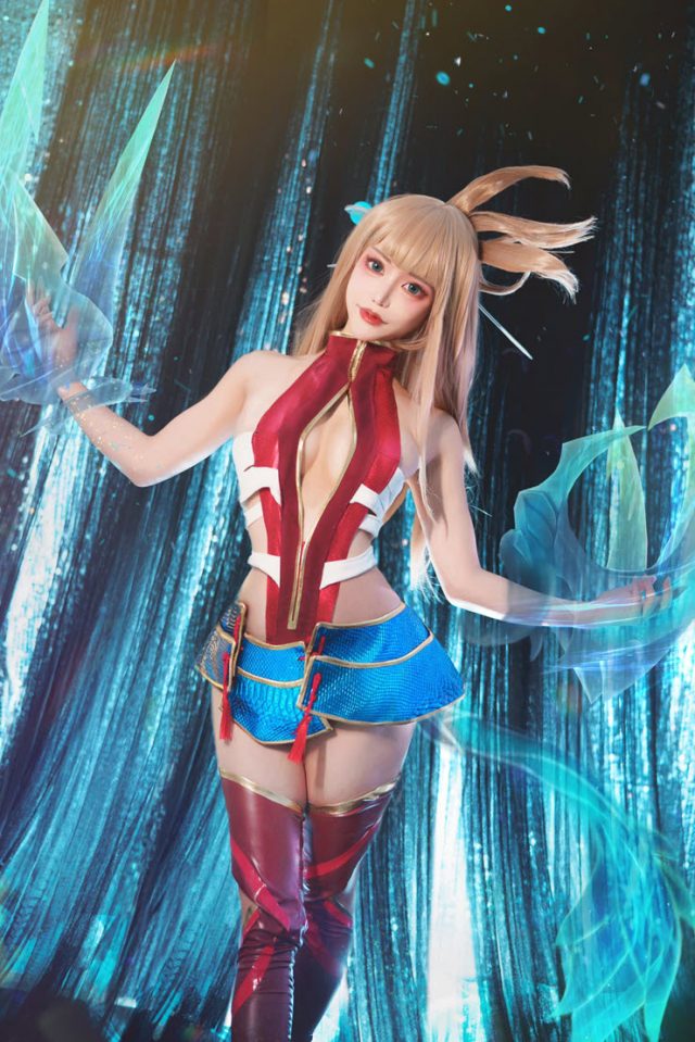 coser@煙_HedY在《传说对决》化身性感艳丽的星葵（Aoi）(coser烟火图片)插图2