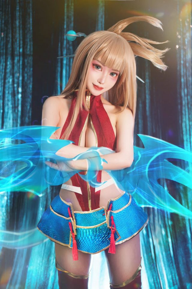 coser@煙_HedY在《传说对决》化身性感艳丽的星葵（Aoi）(coser烟火图片)插图7