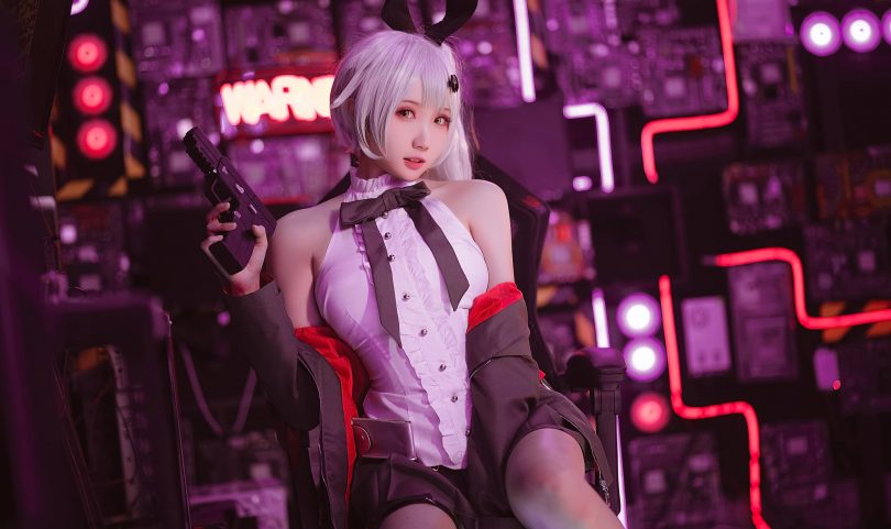 瓜希酱cos FN-57 | 瓜希酱_少女前线·FN-57 Five-seveN cos作品 [20P-133MB](瓜希酱真实姓名)插图