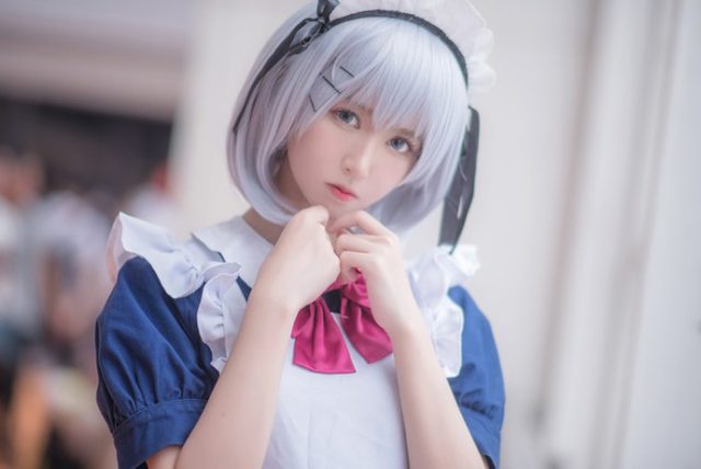 coser@鳗鱼霏儿在《约会大作战》中化身“女仆版”鸢一折纸插图1