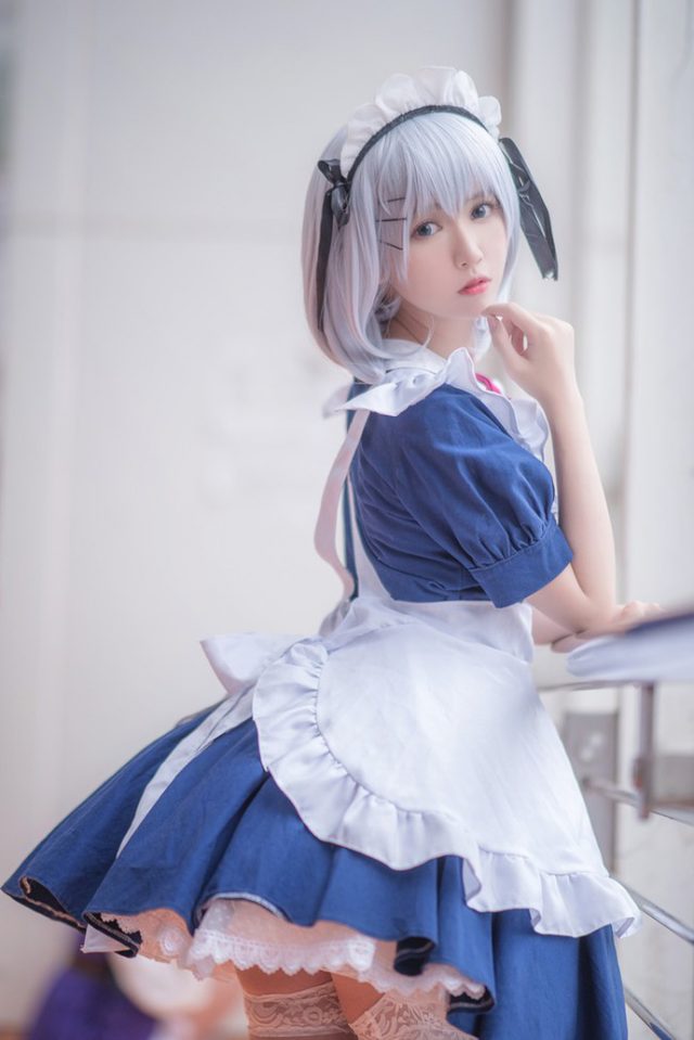 coser@鳗鱼霏儿在《约会大作战》中化身“女仆版”鸢一折纸插图2