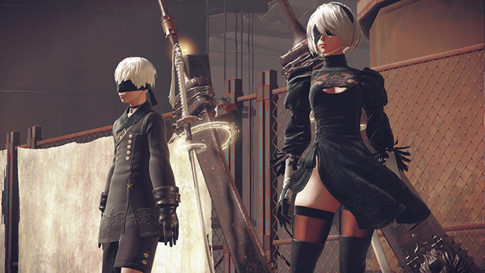NieR:Automata COSPLAY：当《尼尔：机械纪元》的2B女孩拥抱“尤尔哈9S”时插图1