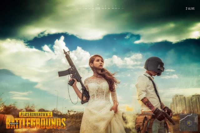 《绝地求生》中的PUBG风格cosplay婚纱照，令人印象深刻(绝地求生中国拿过世界冠军吗)插图1