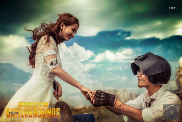 《绝地求生》中的PUBG风格cosplay婚纱照，令人印象深刻(绝地求生中国拿过世界冠军吗)插图
