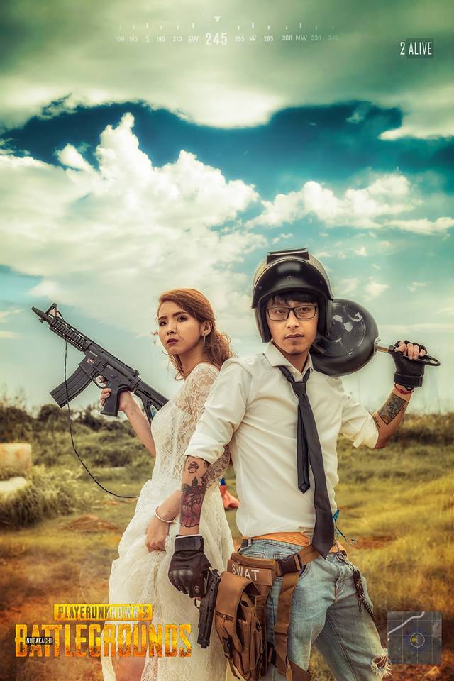 《绝地求生》中的PUBG风格cosplay婚纱照，令人印象深刻(绝地求生中国拿过世界冠军吗)插图6