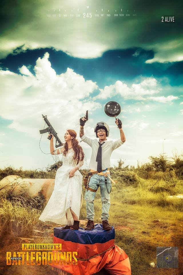 《绝地求生》中的PUBG风格cosplay婚纱照，令人印象深刻(绝地求生中国拿过世界冠军吗)插图4