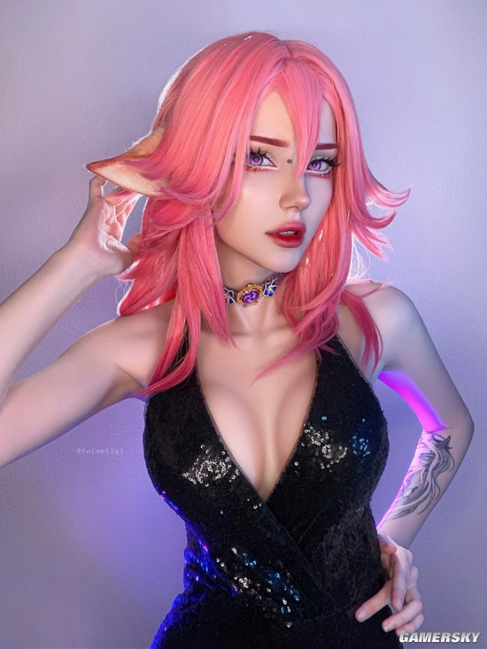 俄罗斯女coser@Vell Felice在《原神》变身“狐狸小姐”八重神子(俄罗斯女孩姓名)插图5