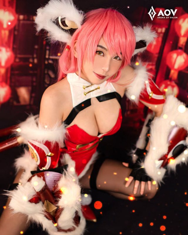 coser@喵少Athena在《传说对决》中化身“烟花少女”齐(cv喵少爷)插图5