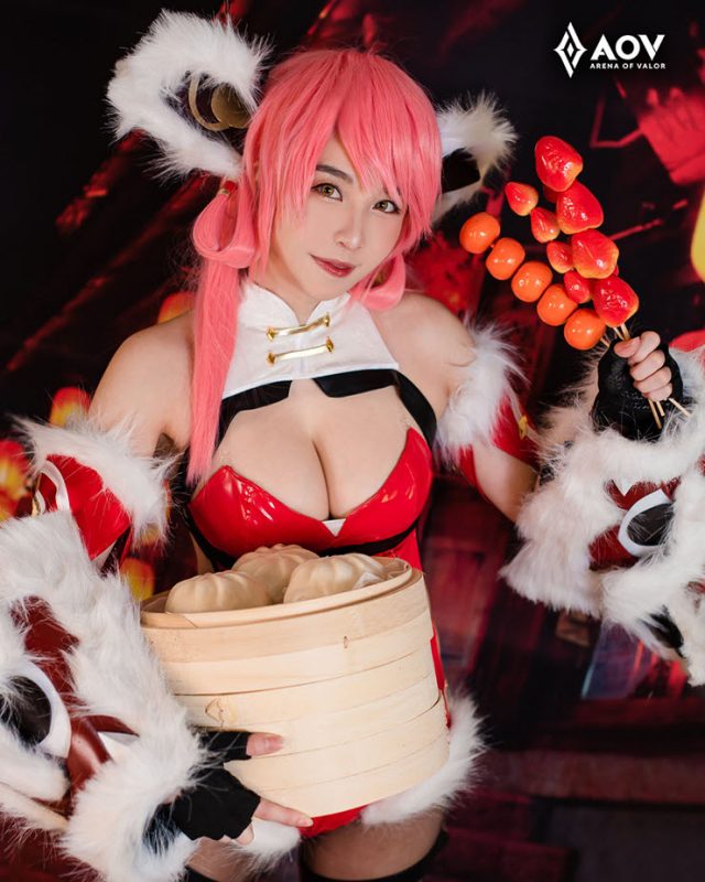 coser@喵少Athena在《传说对决》中化身“烟花少女”齐(cv喵少爷)插图4
