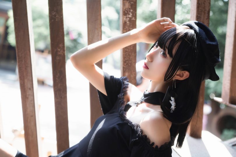 木棉棉OwO cosplay作品 | 木棉棉OwO_连体裙·黑色魅惑cos图包 [23P-441MB]插图1